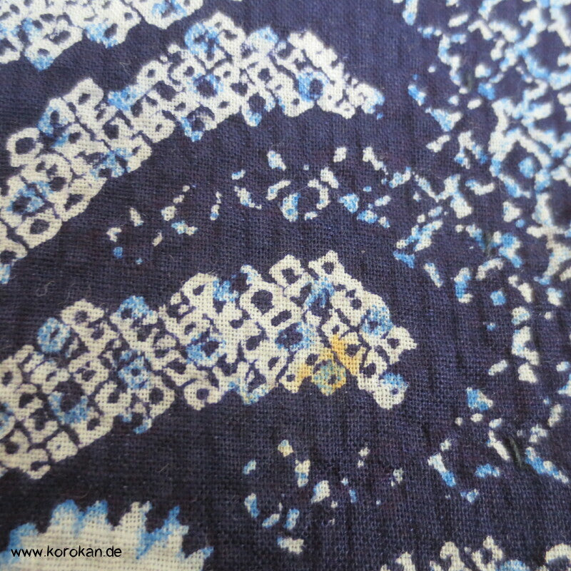 Fake Arimatsu Shibori Yukata, Baumwolle, Chrysanthemen