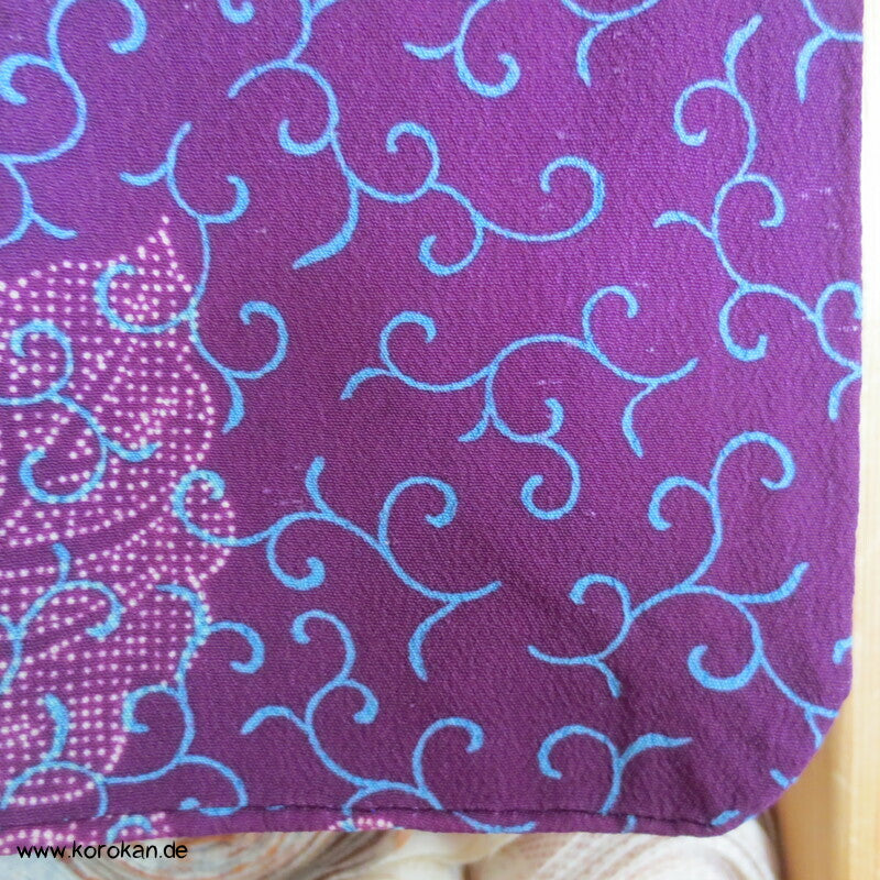 Murasaki violetter Haori Paulownia Arabesken
