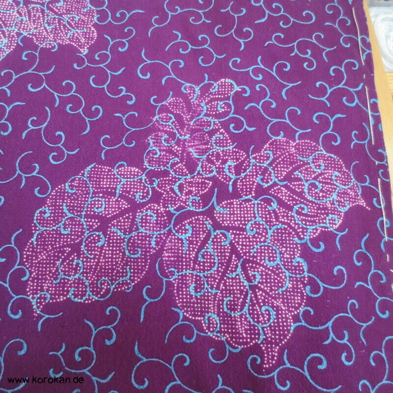 Murasaki violetter Haori Paulownia Arabesken