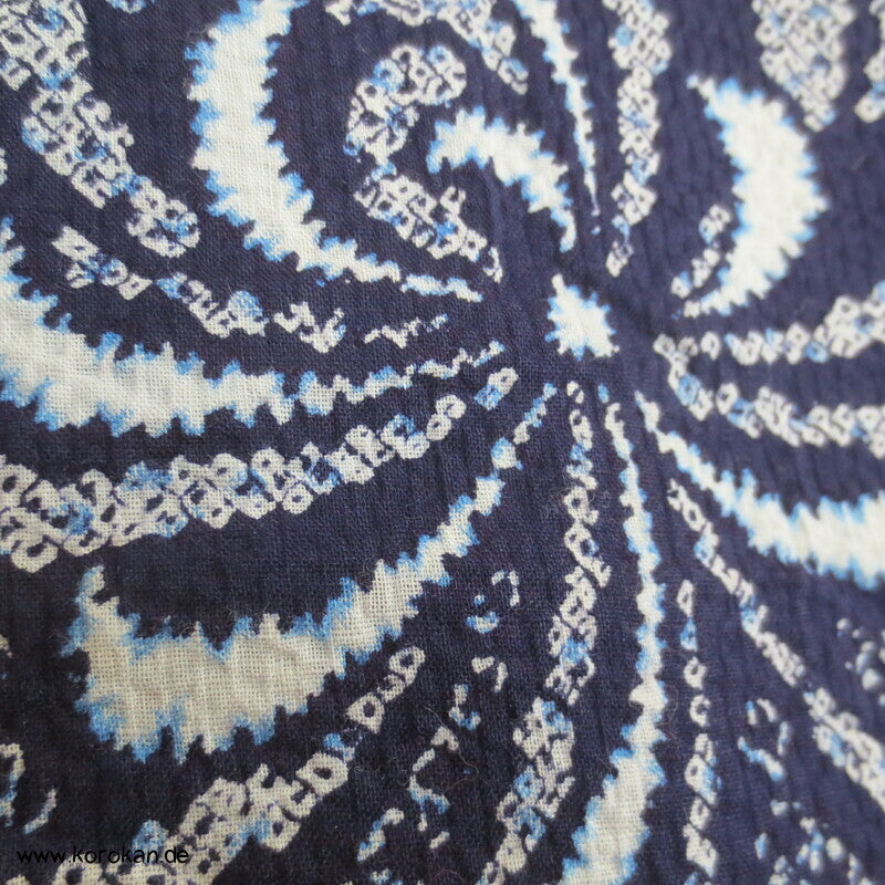 Fake Arimatsu Shibori Yukata, Baumwolle, Chrysanthemen