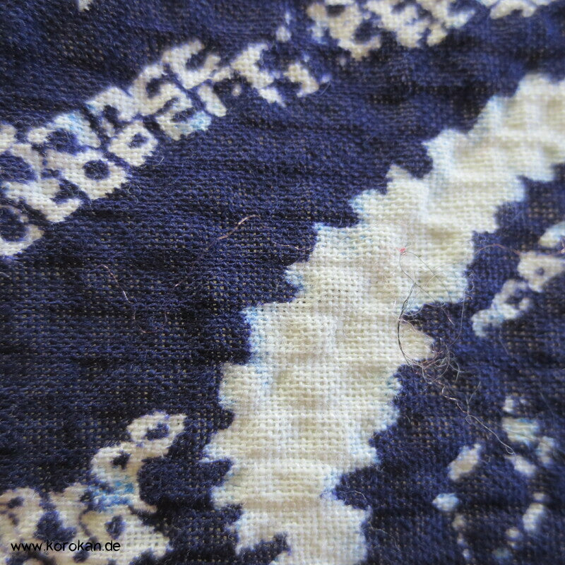 Fake Arimatsu Shibori Yukata, Baumwolle, Chrysanthemen