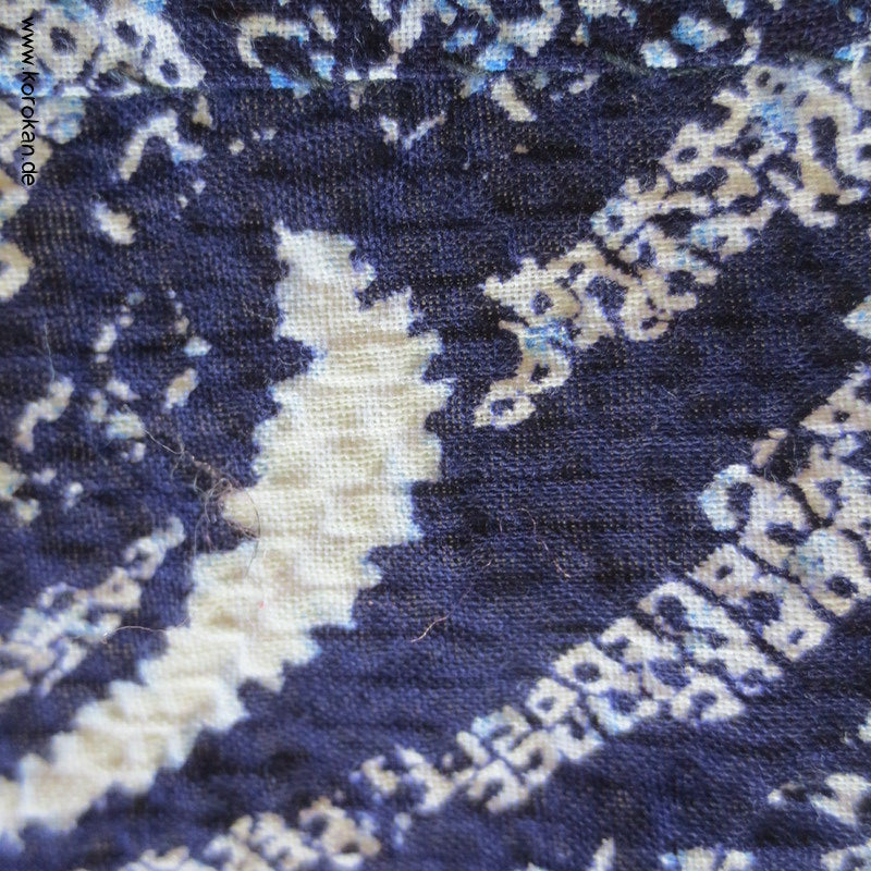 Fake Arimatsu Shibori Yukata, Baumwolle, Chrysanthemen