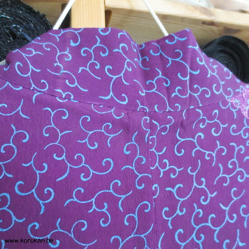Murasaki violetter Haori Paulownia Arabesken