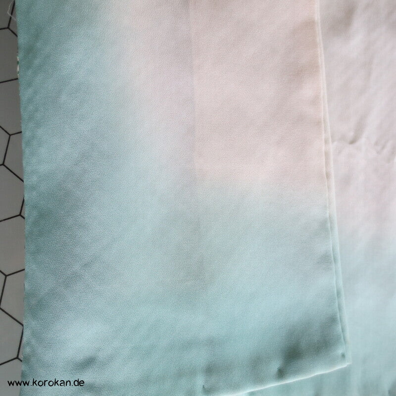 Full Shibori Seidendamast Blätternetz Komon Kimono