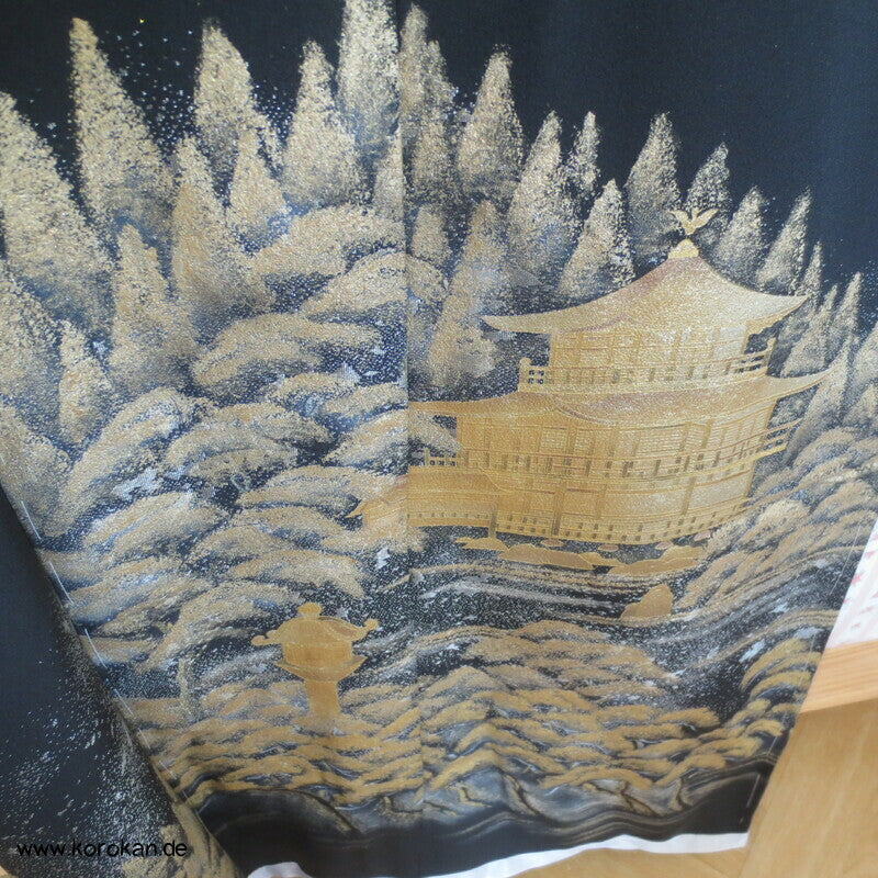 Tomesode, Tempellandschaft Seiden Karieba