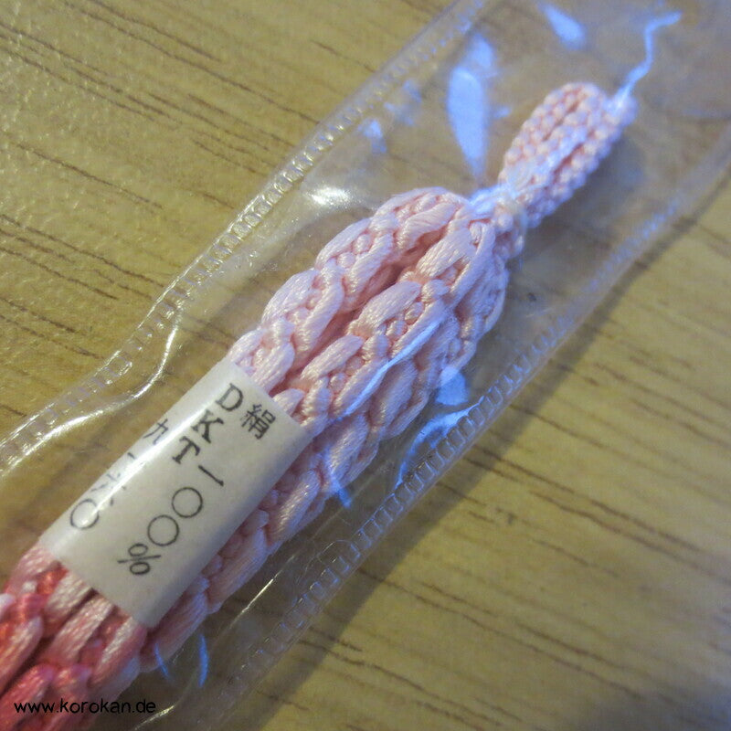 Haori Himo - Seide, 2 strängig rosa rot