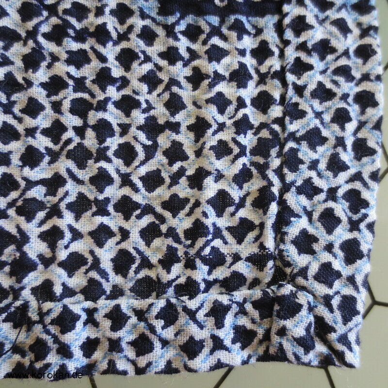 Fake Arimatsu Shibori Yukata, Baumwolle, Iris