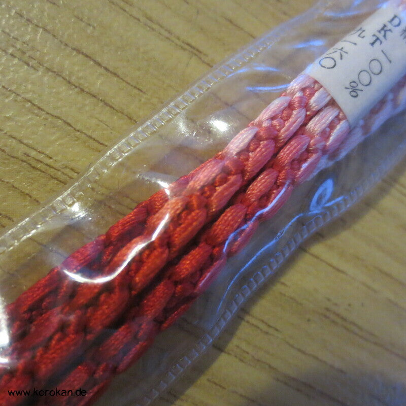 Haori Himo - Seide, 2 strängig rosa rot