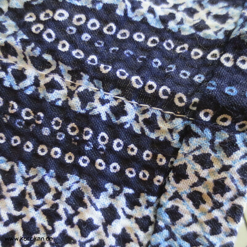 Fake Arimatsu Shibori Yukata, Baumwolle, Iris