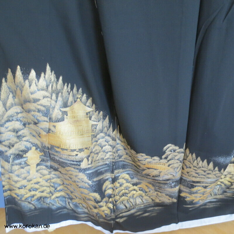 Tomesode, Tempellandschaft Seiden Karieba