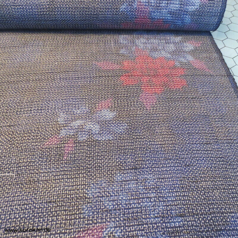 Blüten Kasuri Tsumugi Kimono Seide