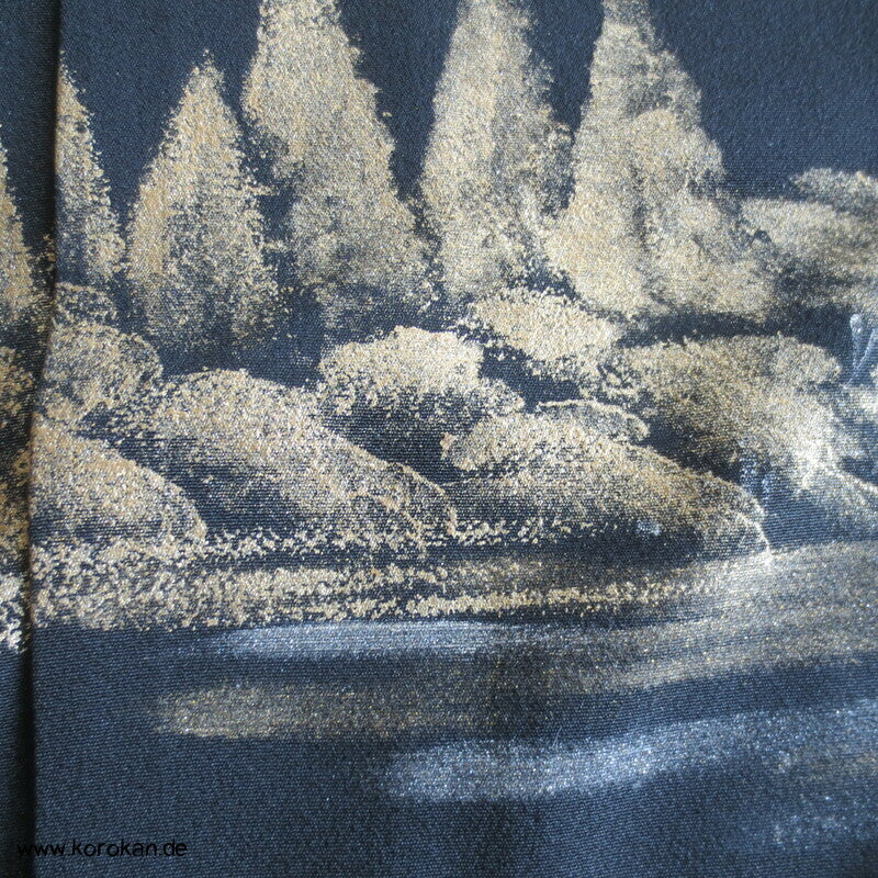 Tomesode, Tempellandschaft Seiden Karieba