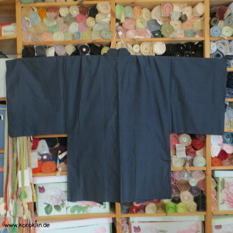 zwei Tiger bei Nacht Futter Haori Kimono Jacke, Tsumugi Seide