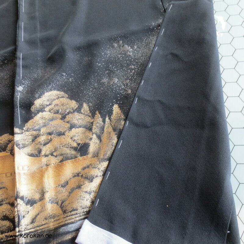 Tomesode, Tempellandschaft Seiden Karieba