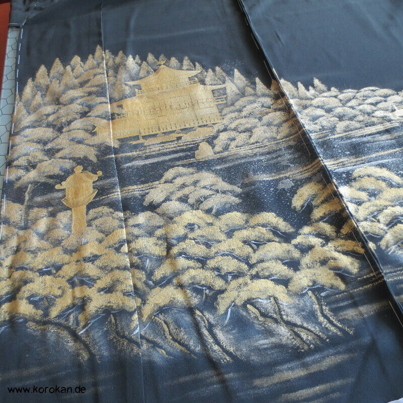 Tomesode, Tempellandschaft Seiden Karieba