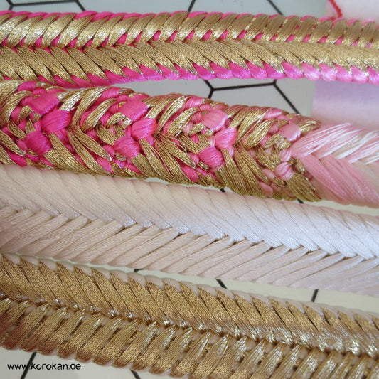 Koi pink Obijime, geflochten