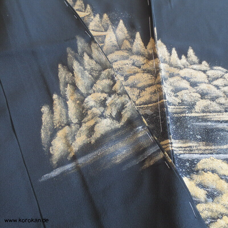 Tomesode, Tempellandschaft Seiden Karieba