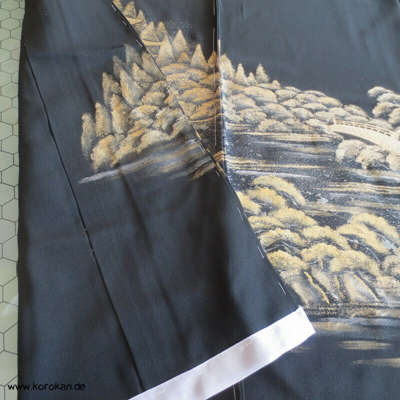 Tomesode, Tempellandschaft Seiden Karieba