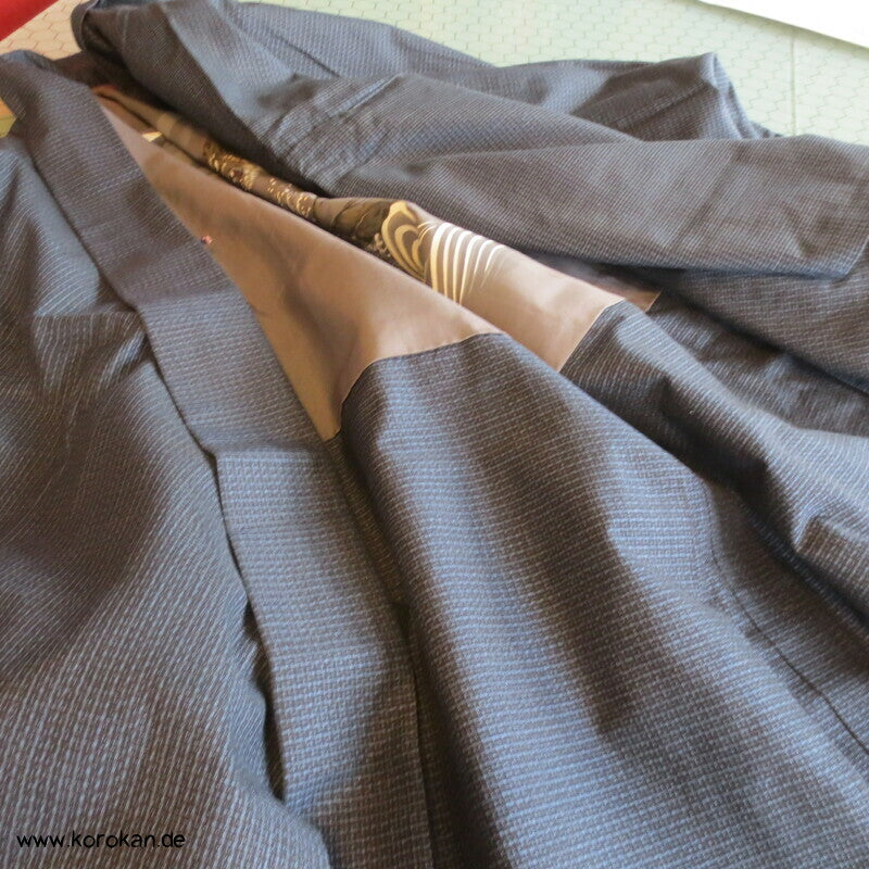 zwei Tiger bei Nacht Futter Haori Kimono Jacke, Tsumugi Seide