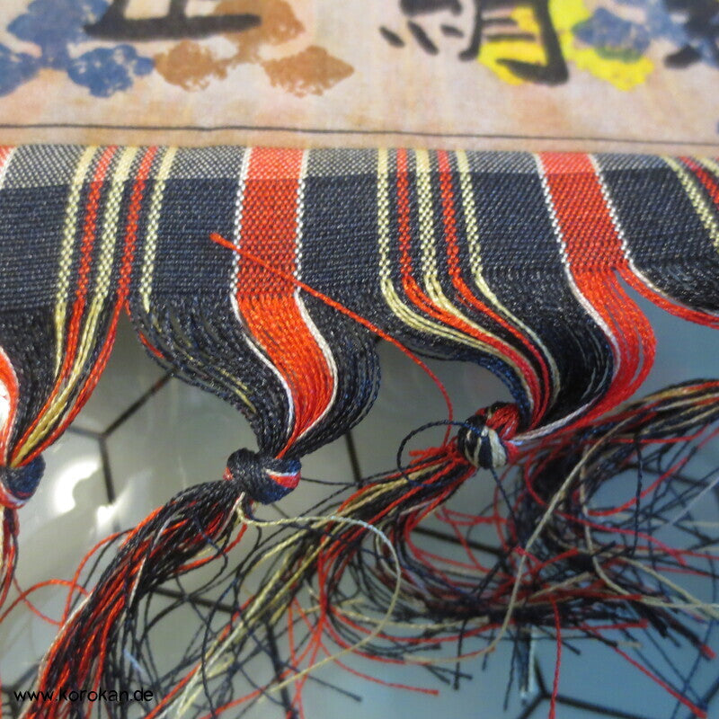 gestreifte Tsumugi Seide für Kimono oder Hakama