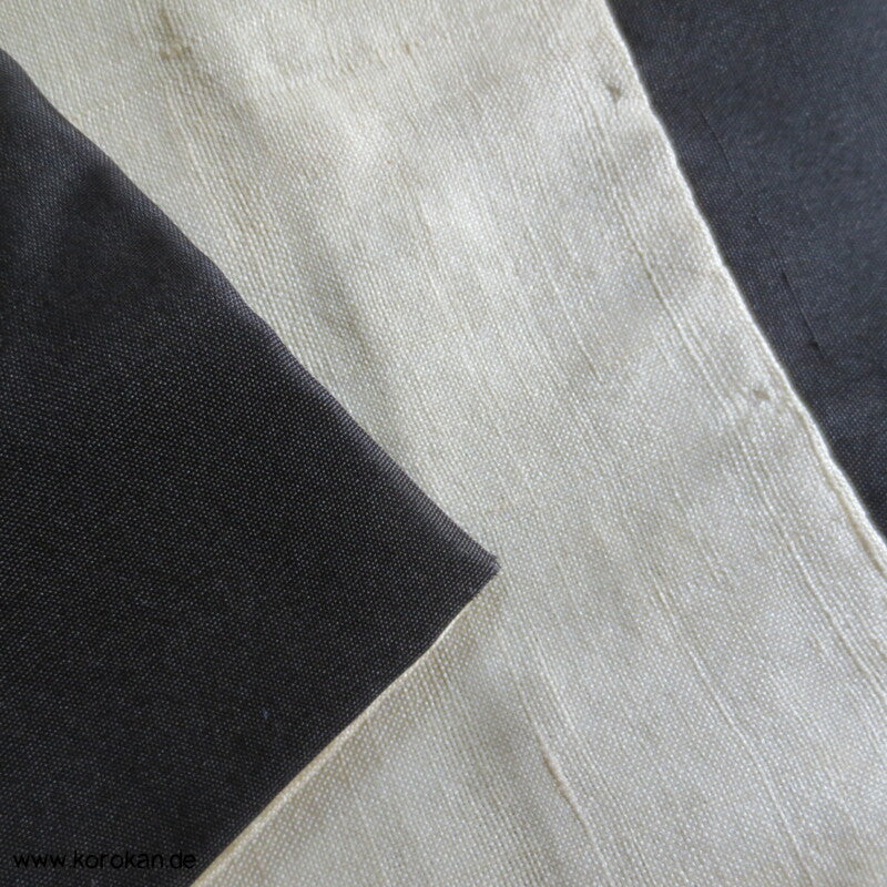 Montsuki - schwarzer Habutai Seiden Kimono, 5 Mon