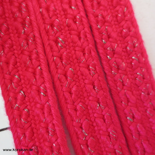 pink mit glitzer Obijime, geflochten