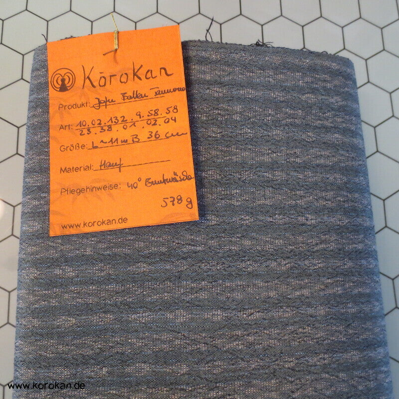 schwerer Sommer Kimono Hanf Stoff - fein melierter Krepp