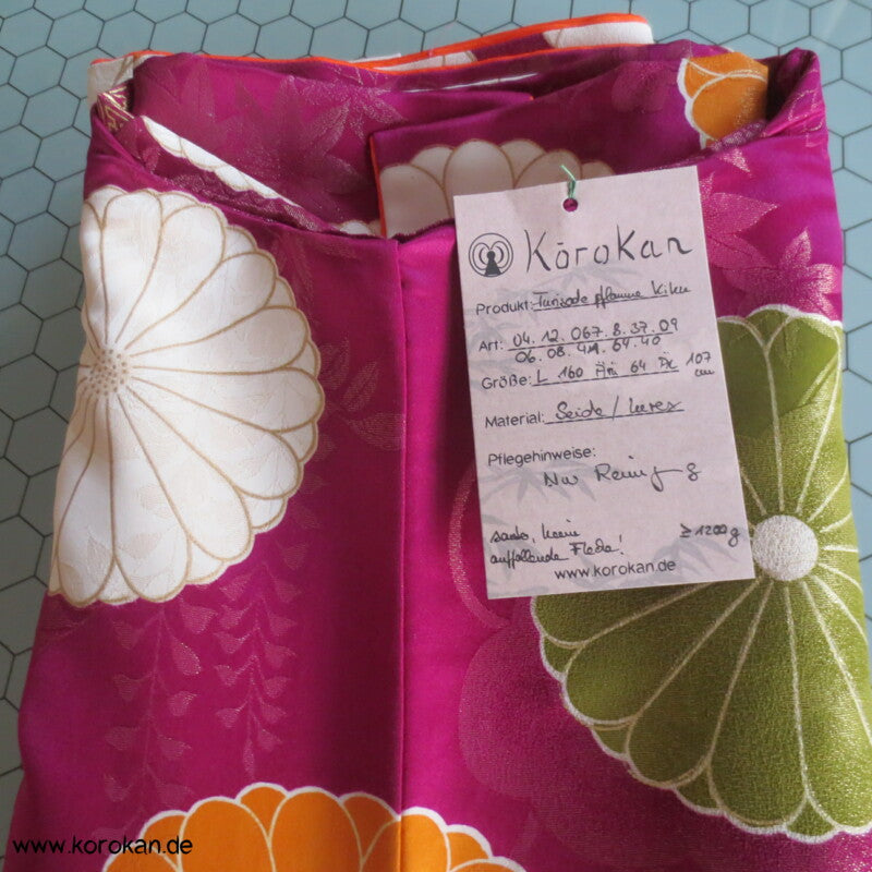 kaiserliche Chrysanthemen Seidendamast Furisode Kimono