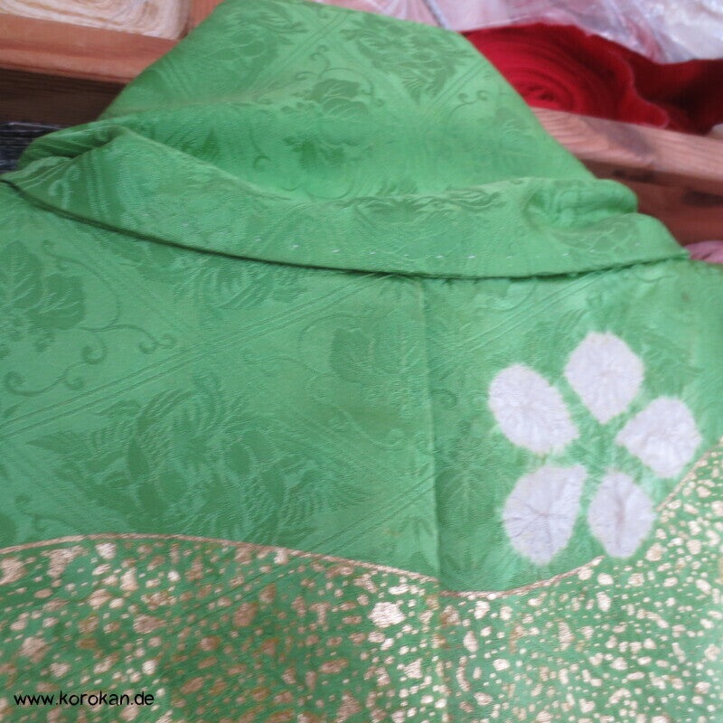 Golddruck und -stickerei Seidendamast Furisode Kimono