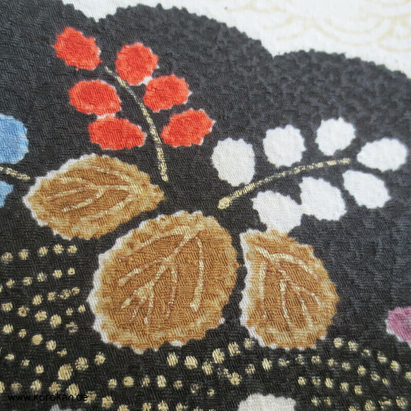 Wolkenenten Chirimen Crepe Seide, Komon Kimono, sehr groß