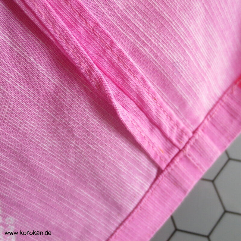 Yukata Kimono, reine Baumwolle, rot rosa Origami Kraniche