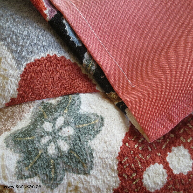 Wolkenenten Chirimen Crepe Seide, Komon Kimono, sehr groß