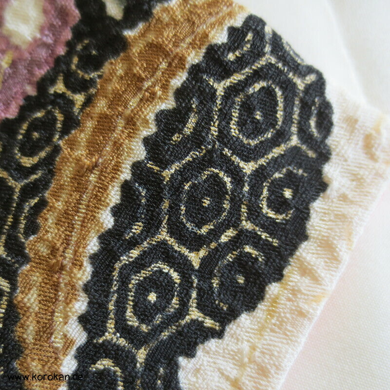 Wolkenenten Chirimen Crepe Seide, Komon Kimono, sehr groß