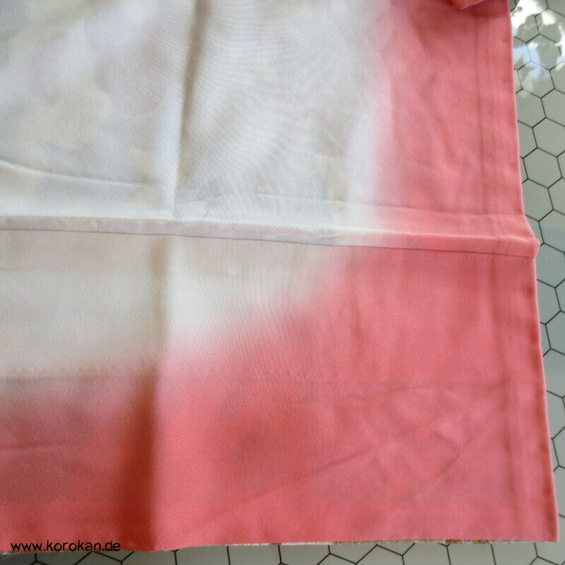 Wolkenenten Chirimen Crepe Seide, Komon Kimono, sehr groß
