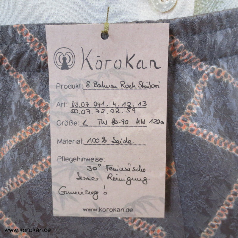 Shibori Rinzu Seide 8 Bahnenrock