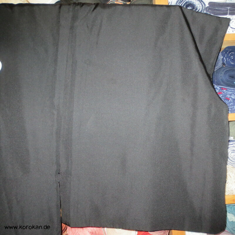 Seiden Montsuki formeller schwarzer Männer Kimono, 5 Bambus Mon