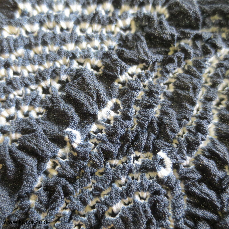 Fluss Shibori Heko Obi - Chirimen Crepe