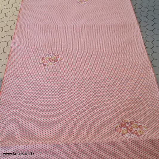 Netzmuster mit Blumenkörben Japan Kimono Seide (Honan)