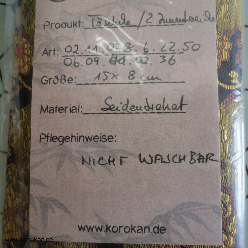 kleine Seidenbrokat Tasche - für Handys, Taschentücher oder sowas....