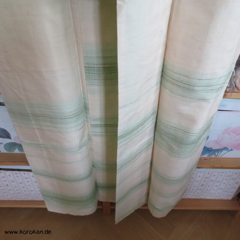 handgewebter Tsumugi Homongi Kimono Frühlingsanfang