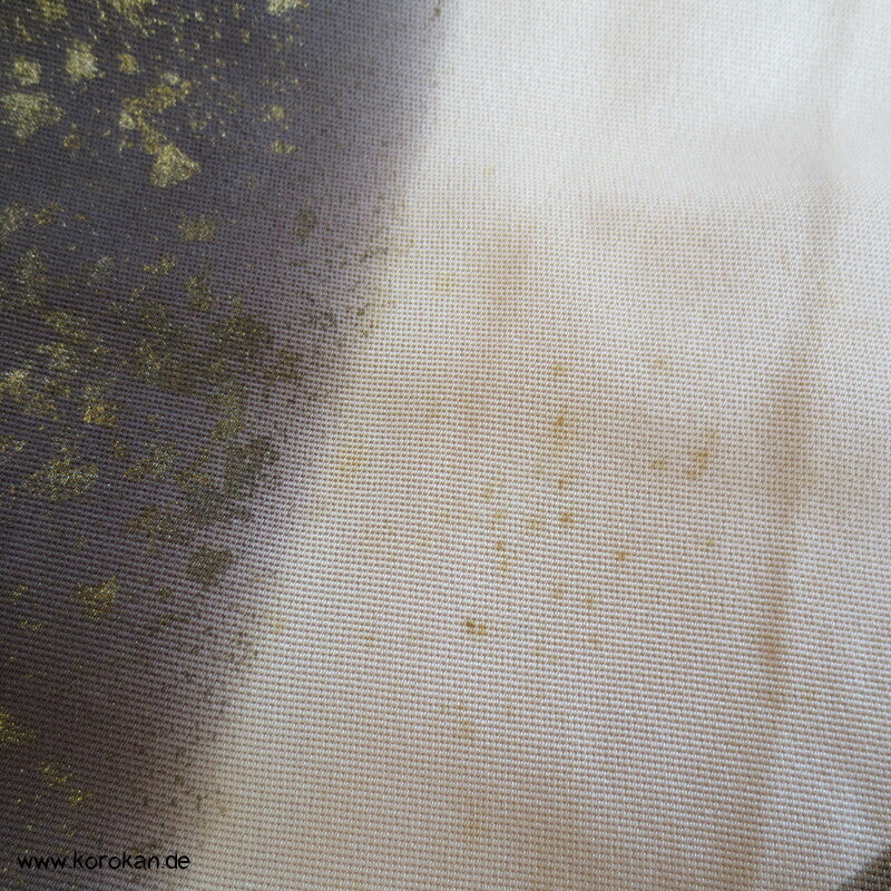 Ume Zweige, Goldflecken Homongi Kimono