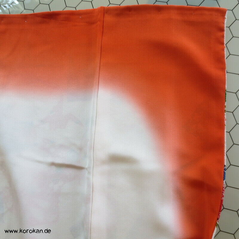 Schönheitsutensilien, Spiegel, Schere, Papier Seidencrepe Komon Kimono