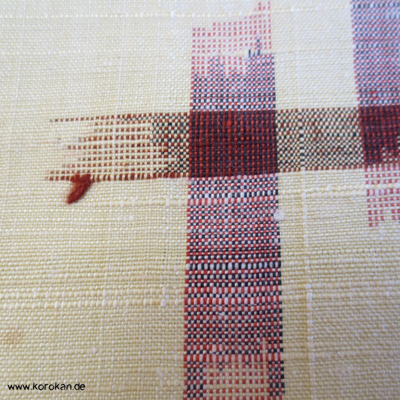 Kasuri Kreuzungen Seide / Wolle Tsumugi Kimono Stoffrolle