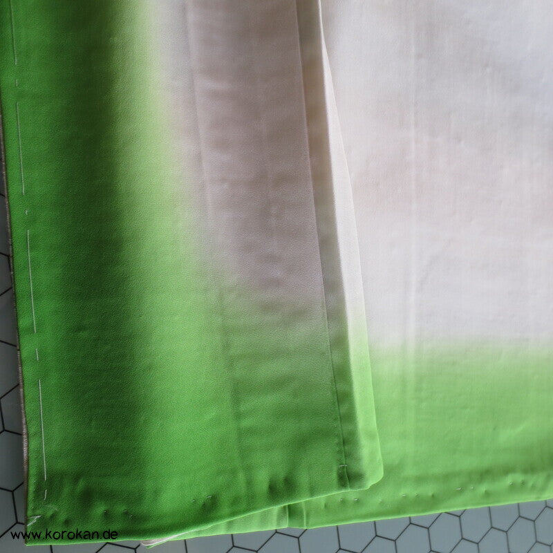 handgewebter Tsumugi Homongi Kimono Frühlingsanfang