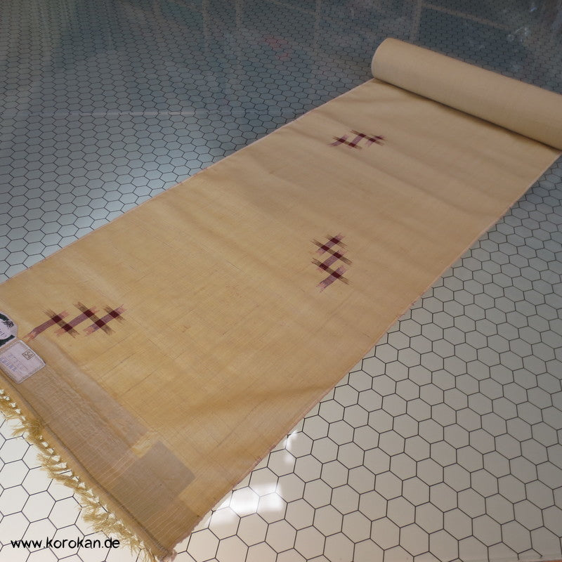 Kasuri Kreuzungen Seide / Wolle Tsumugi Kimono Stoffrolle
