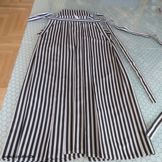 hellgrau schwarz gestreifte Hakama - Umanori Hosen-Typ