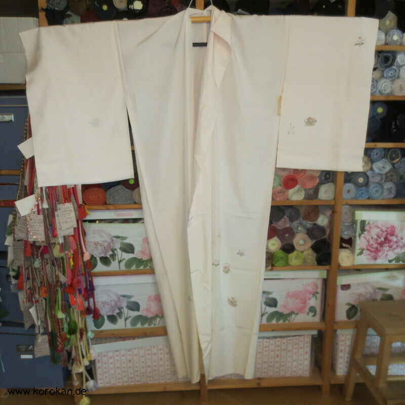 Blümchen auf Farbverlauf Juban Kimono Seidencrepe Karieba