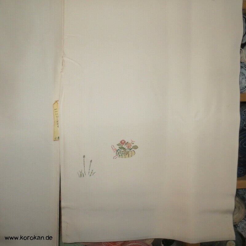 Blümchen auf Farbverlauf Juban Kimono Seidencrepe Karieba