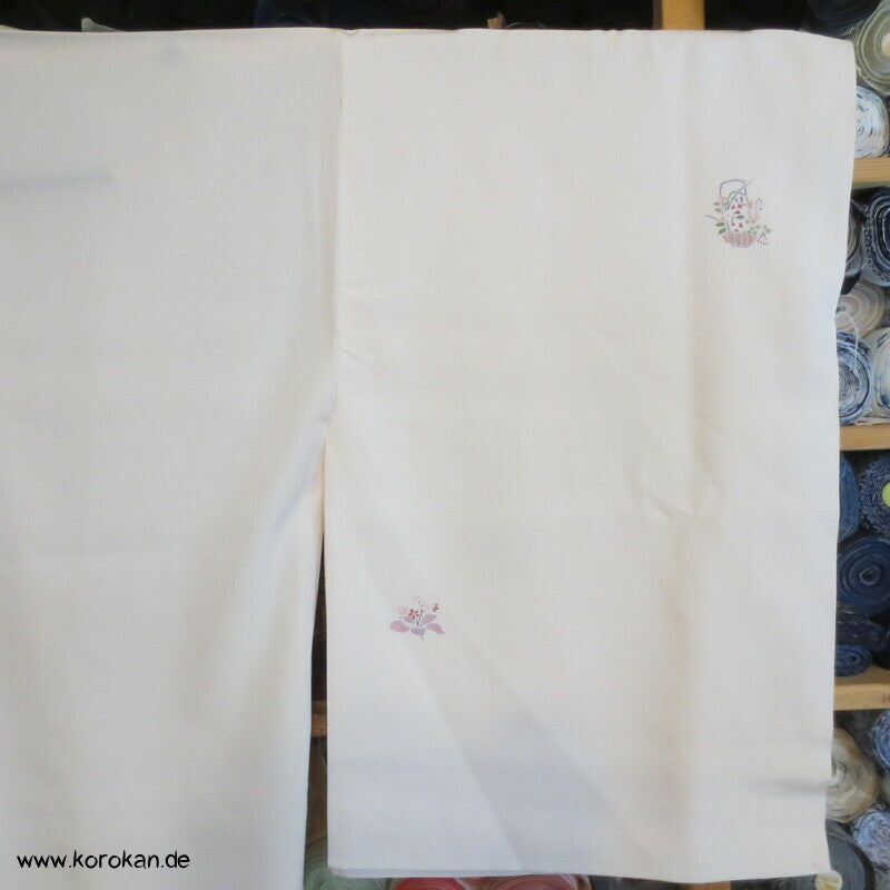 Blümchen auf Farbverlauf Juban Kimono Seidencrepe Karieba