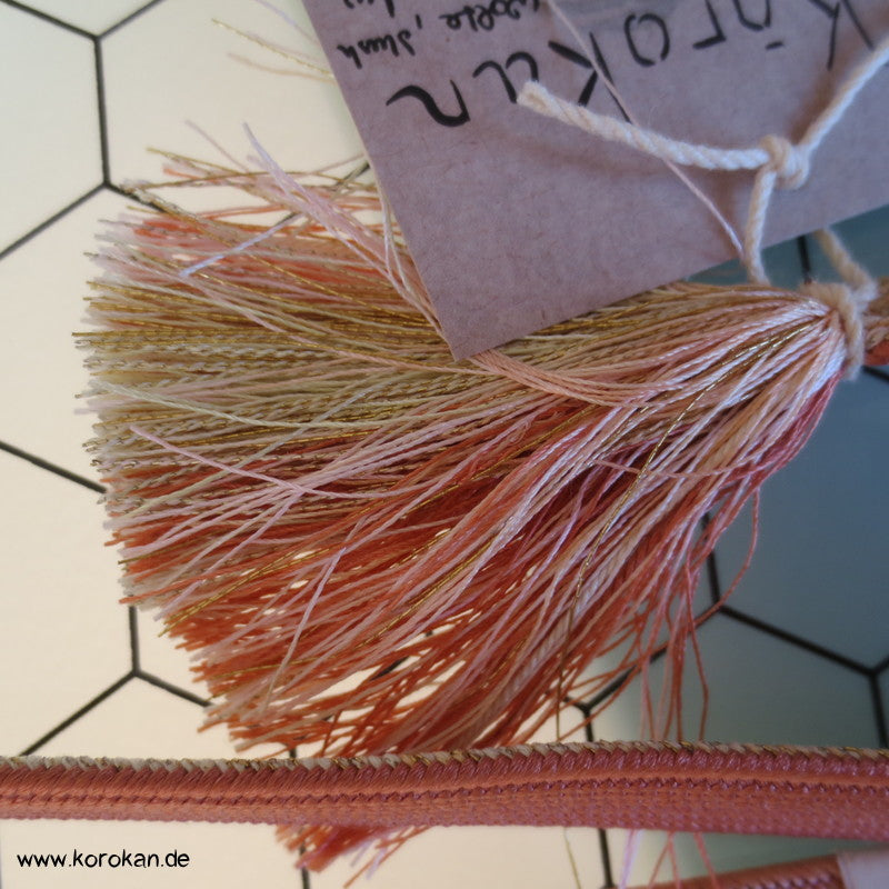 Wolke blush, gold, natur Obijime, geflochten
